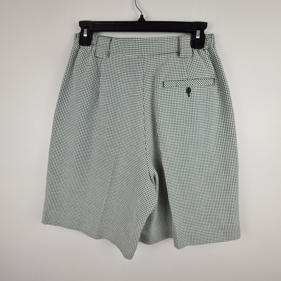 Vintage Tail Houndstooth High Waist Pleated Women's Shorts Sz 6 Academia Golf - Picture 7 of 10